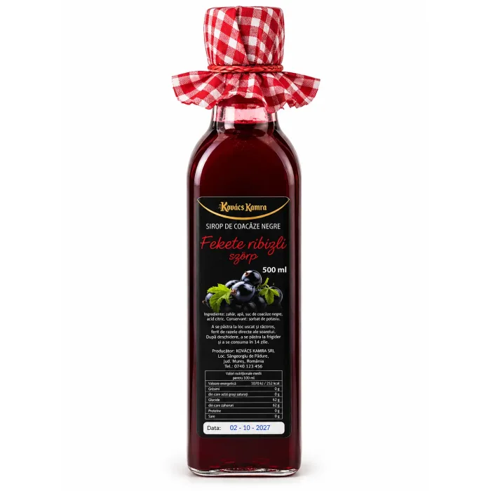 Kovács Kamra fekete Ribizli szörp 500 ml